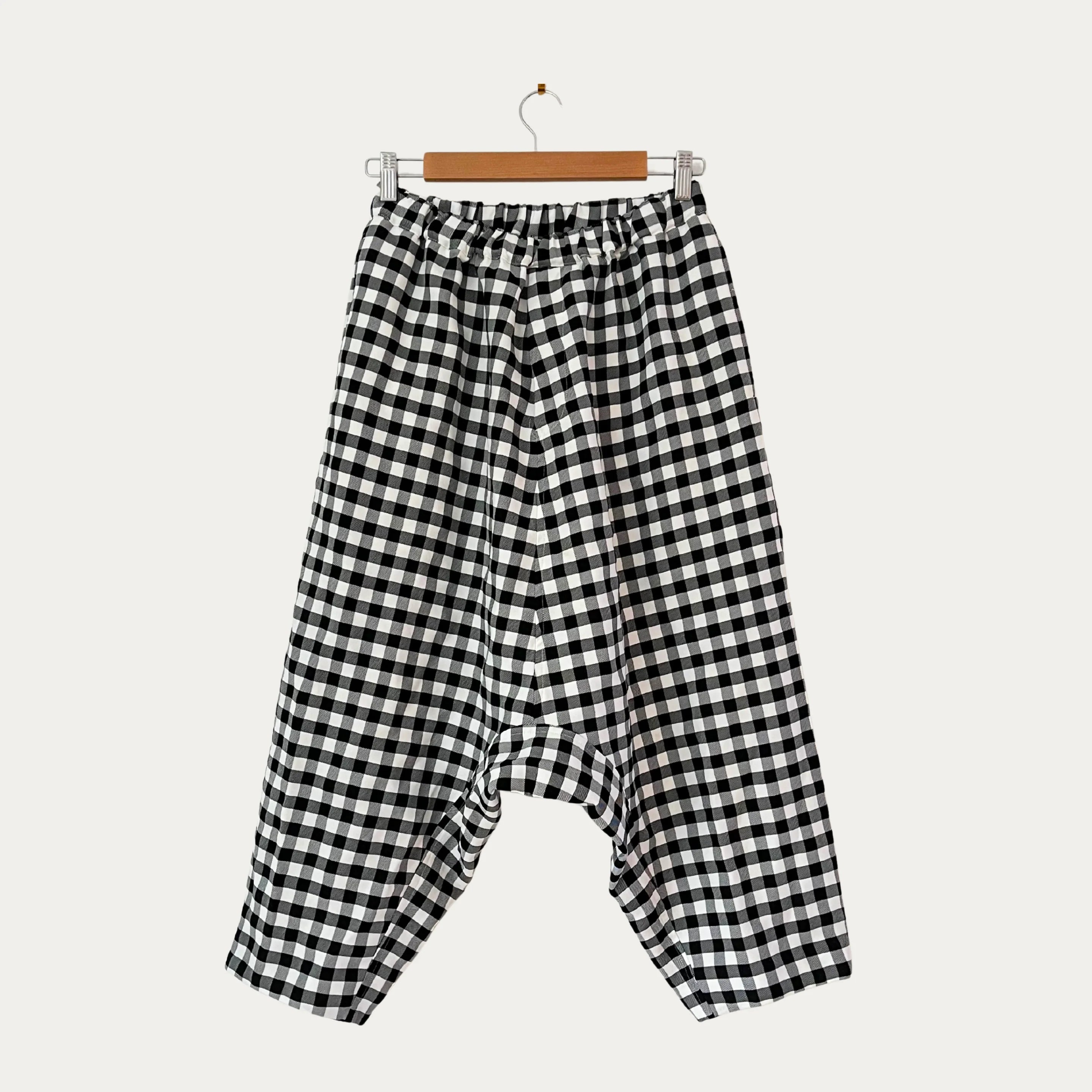 BLACK By Comme Des Garçons Cropped Gingham Trousers Size S.